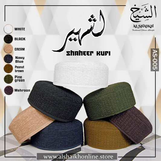 Shaheer Kufi Prayer Caps 