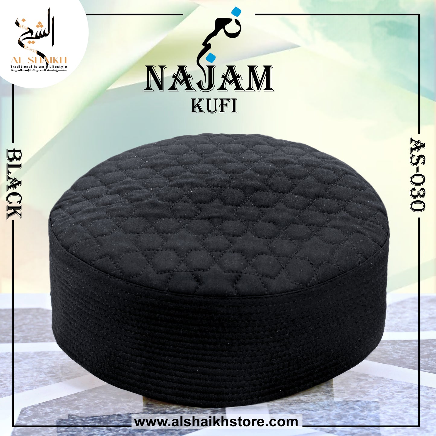 Black Color from Najam Kufi By Al Shaikh