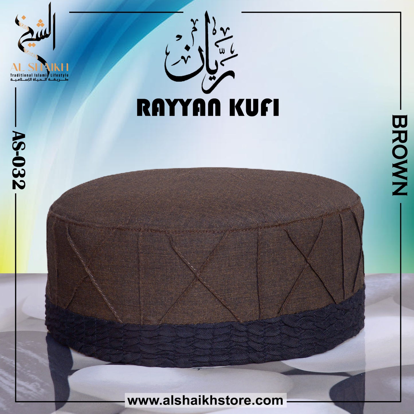 Brown Color of Rayyan Kufi by Al Shaikh Traditional Islamic lifestyle