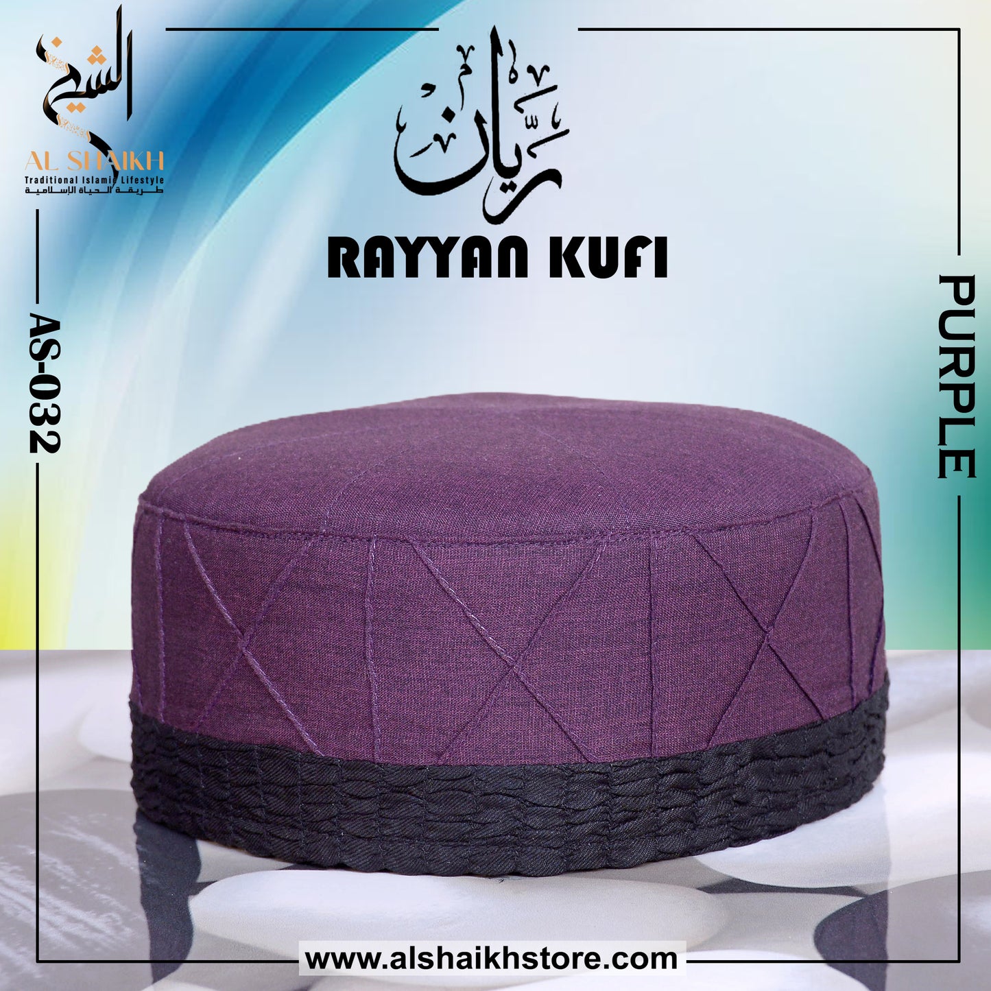 Purple Color of Rayyan Kufi by Al Shaikh Traditional Islamic lifestyle